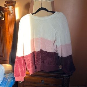 Multi color fluffy sweater